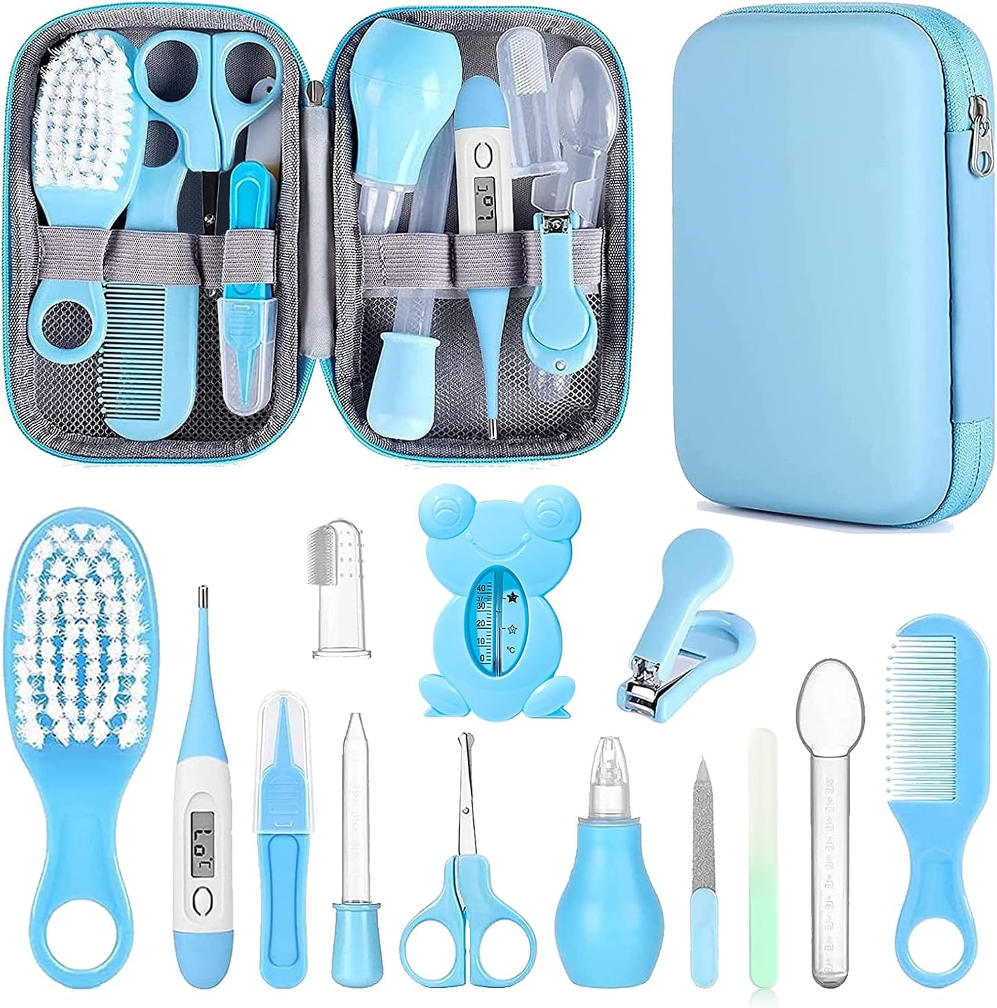 Premium Baby Care Kit: Safety Hairbrush, Trimmer, Nasal Aspirator | Essential Grooming Set for Newborn Girls & Boys