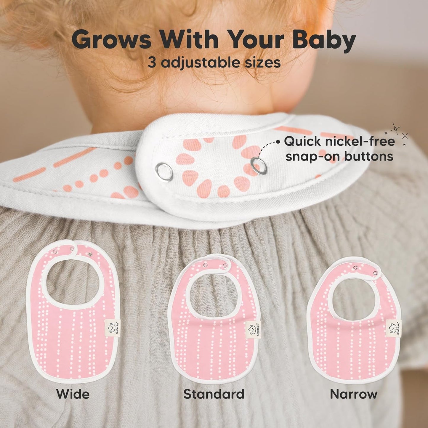 Best Organic Baby Bib Set (8-Piece) - Dual-Layer Dentalization Bibs for Boys & Girls, Premium Gift for Newborns (Sweet Charm)
