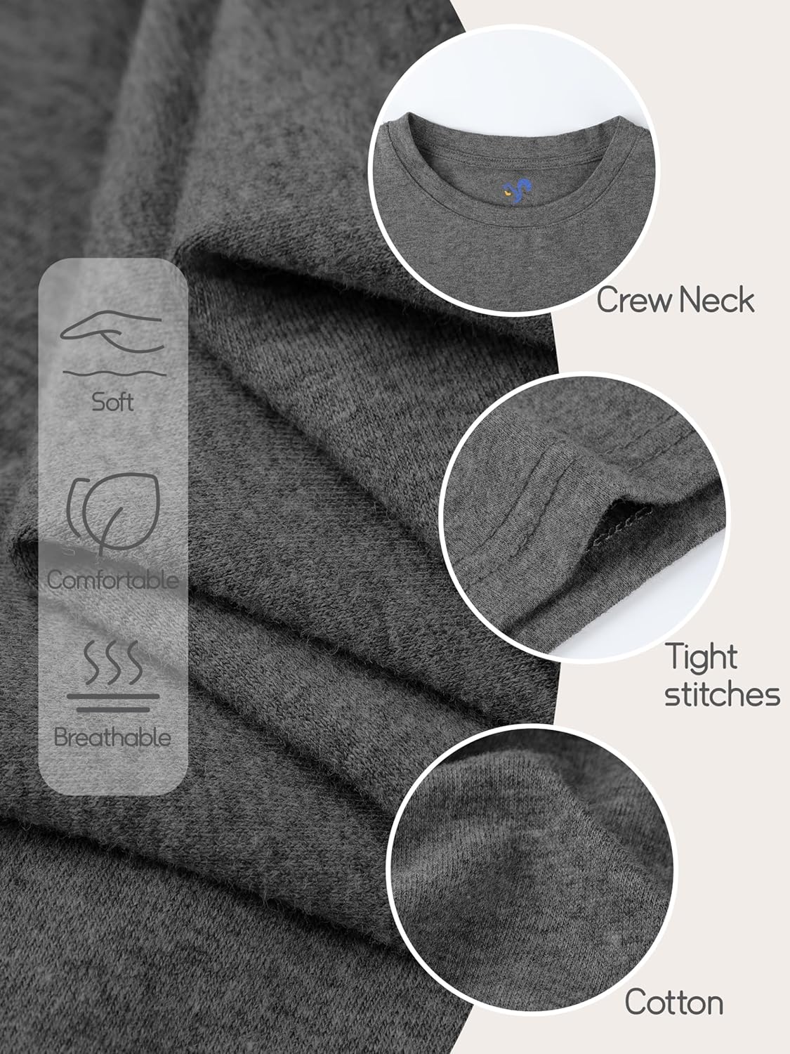 Kids' Short-Sleeve Cotton Tee 5-Pack: Summer-Style Tops for Boys & Girls