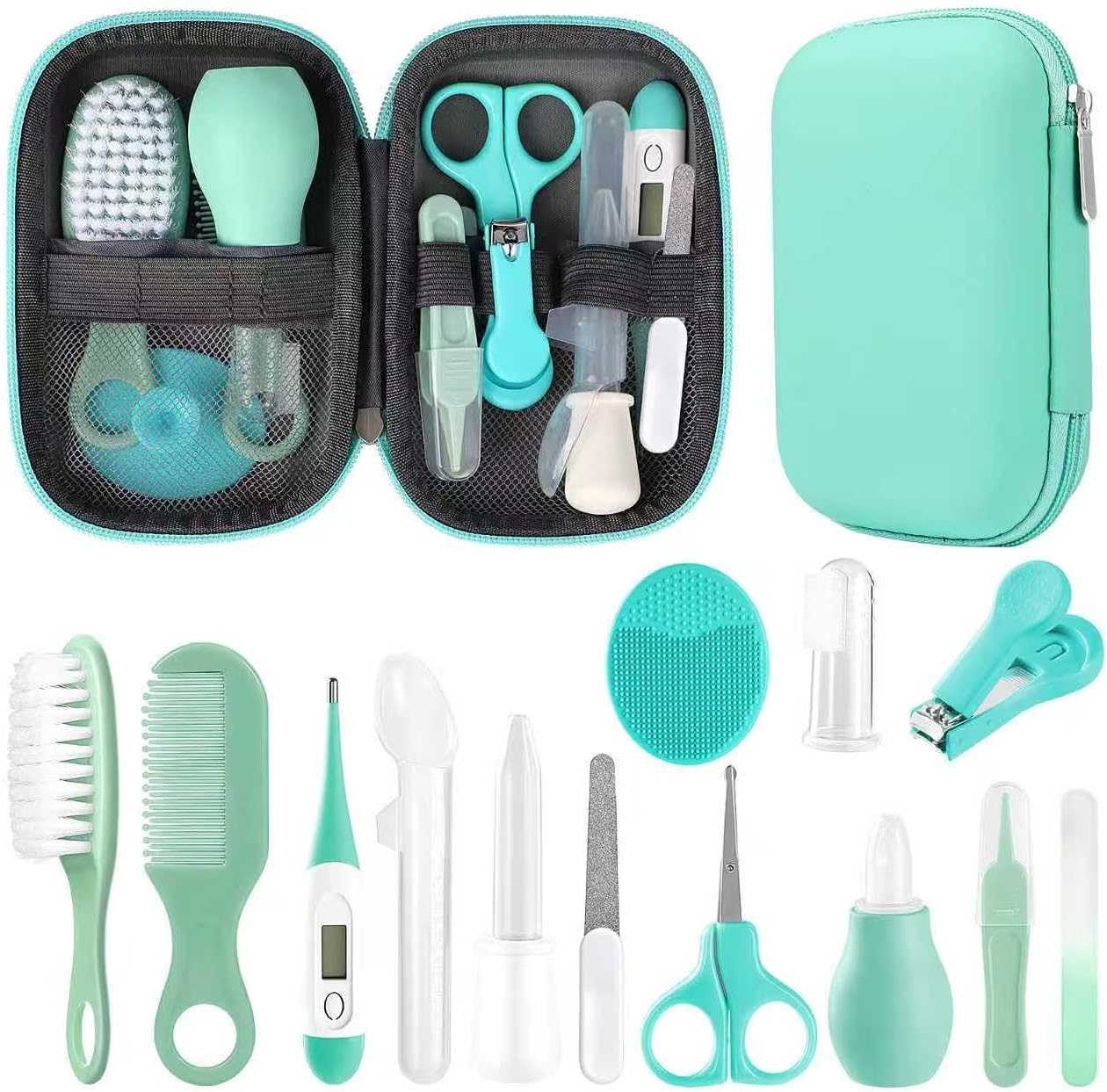 Premium Baby Care Kit: Safety Hairbrush, Trimmer, Nasal Aspirator | Essential Grooming Set for Newborn Girls & Boys