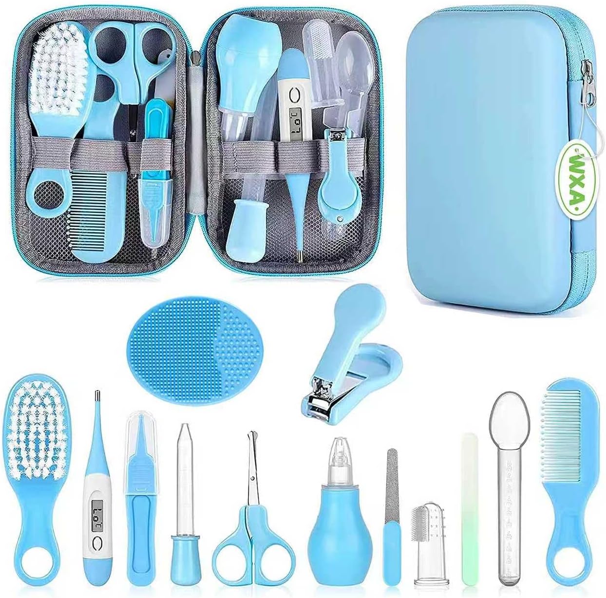 Premium Baby Care Kit: Safety Hairbrush, Trimmer, Nasal Aspirator | Essential Grooming Set for Newborn Girls & Boys