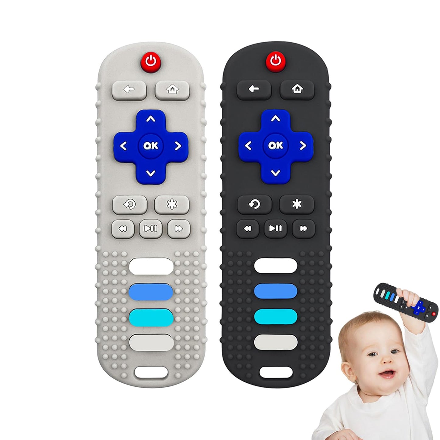 Best Silicone Teething Mitts: Remote-Controlled, Bath-Safe for Babies 3-12 Mos. Essential Toy Kit