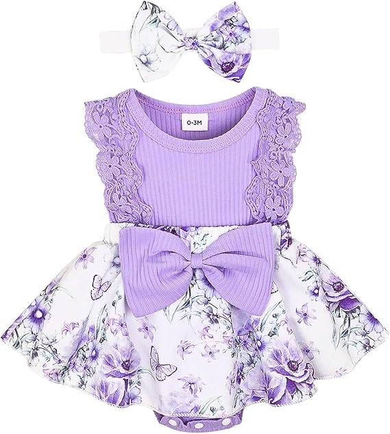 Newborn Girl's Baby Clothes: Elegant Sleeveless Lace Dress with Ruffles & Headband, Sizes 0-12 Months