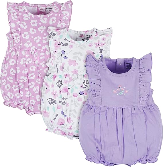 3-Piece Baby Girl's Branded Onesie Set