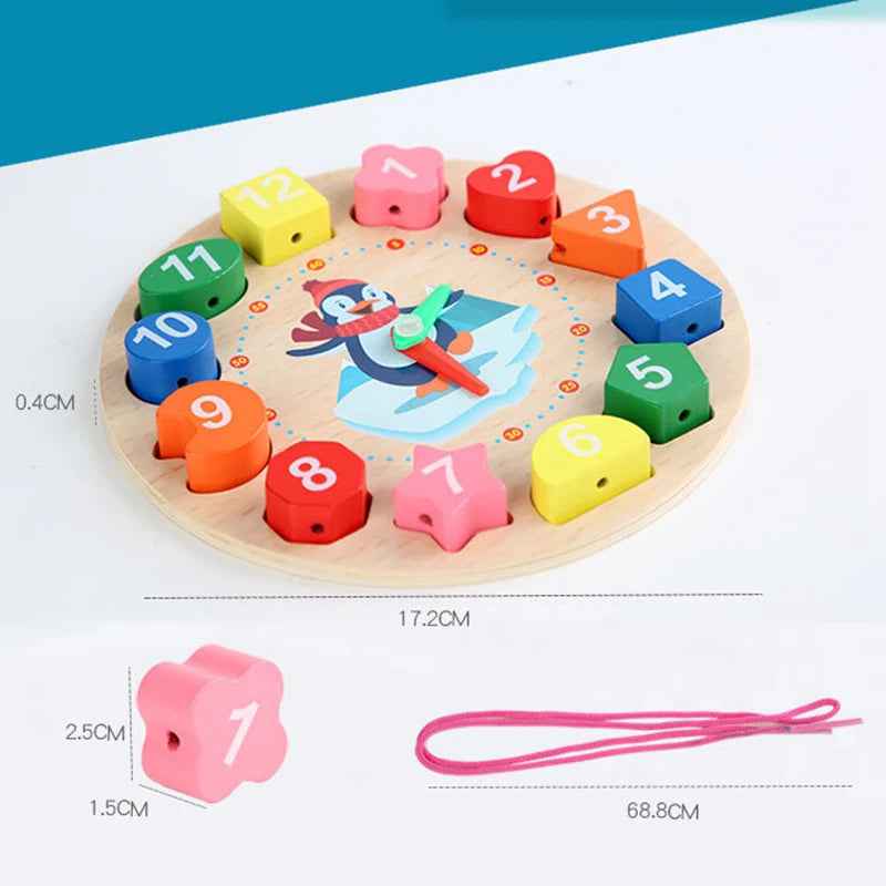 3D Montessori Wooden Toys for Baby Gift Baby Development Games Wood Puzzle for Kids Educational Learning Toy