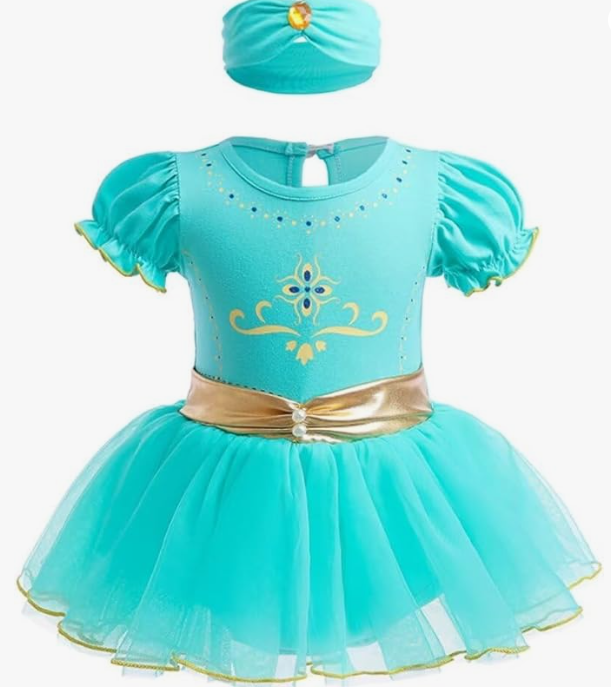 Princess Costumes Bodysuit Outfit for Baby Infant Romper Jumpsuit with Headband