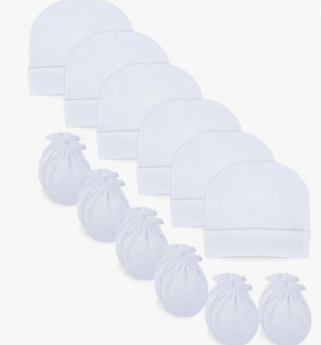 Premium Cotton Scratch-Resistant Hats for Newborns - RATIVE Brand, 0-6 Months