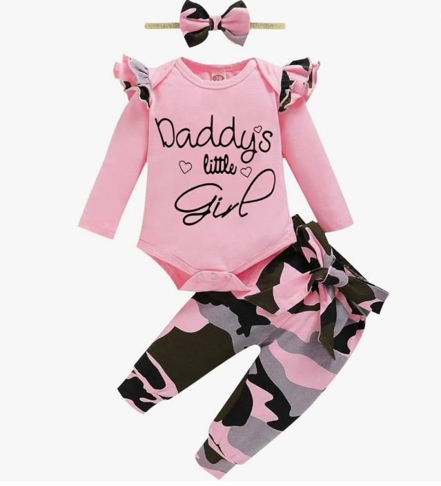 Premium Baby Essentials: Long-Sleeve Jumpsuit with Ruffles, Floral Pants, & Headband Set