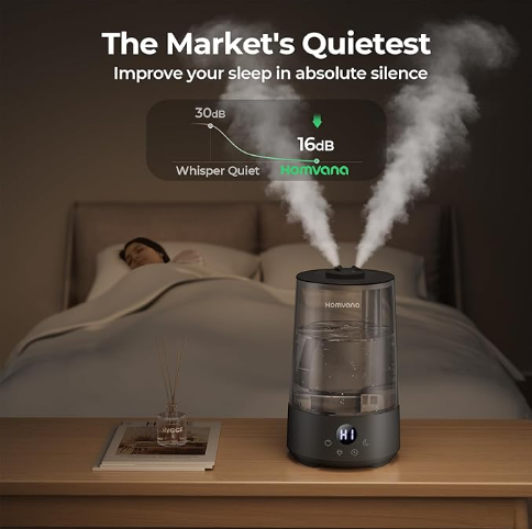 Premium 3.6L Cool Mist Humidifier: 34-Hour Run Time, Ultra-Quiet 16dB, Ideal for Baby Rooms & Aroma Therapy