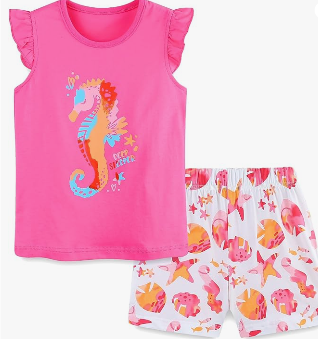 Summer Outfit for Toddler Girls: Bumeex Set with Cotton Top & Shorts