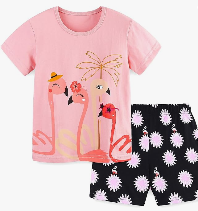 Summer Outfit for Toddler Girls: Bumeex Set with Cotton Top & Shorts