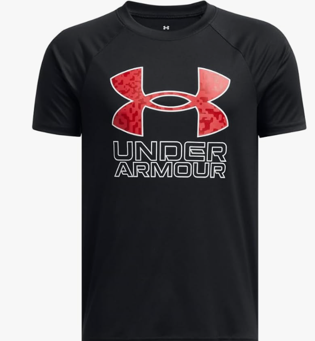 Under Armour Boys' Short-Sleeve Hybrid Tech Print T-Shirt