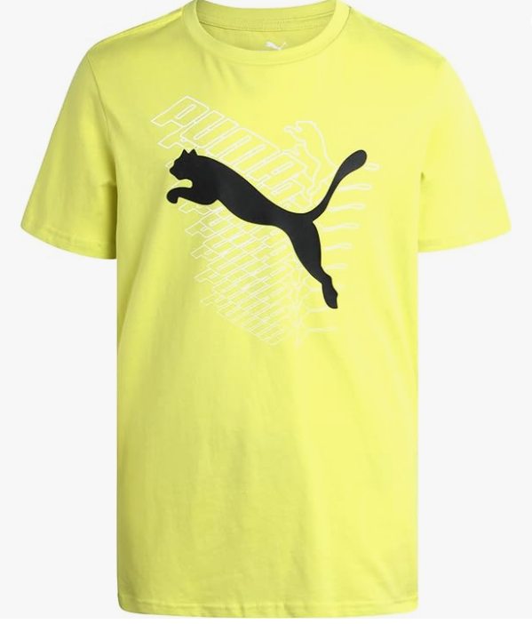 PUMA Boys T-Shirt - Cat Logo T-Shirt for Boys - Athletic Crewneck Short Sleeve Tee (S-XL)