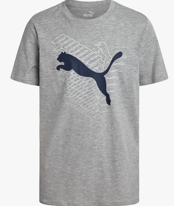PUMA Boys T-Shirt - Cat Logo T-Shirt for Boys - Athletic Crewneck Short Sleeve Tee (S-XL)