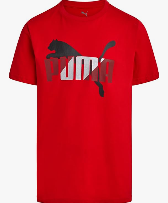 PUMA Boys T-Shirt - Cat Logo T-Shirt for Boys - Athletic Crewneck Short Sleeve Tee (S-XL)