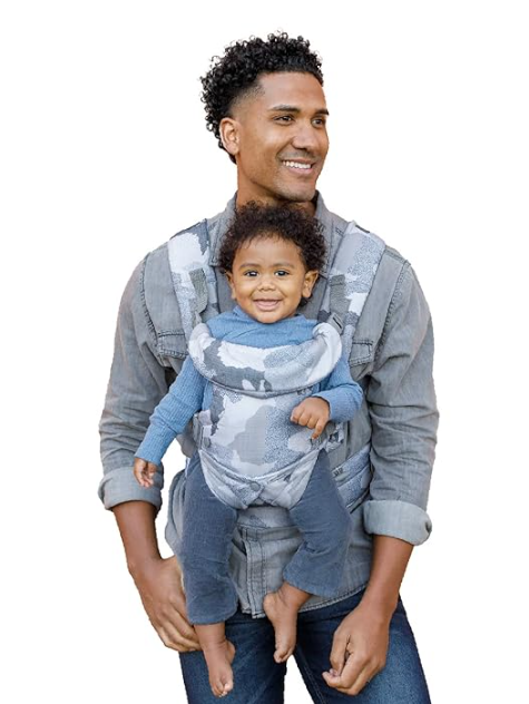 Infantino Flip 4-in-1 Convertible Baby Carrier, Adjustable, Ergonomic Babywearing, Registry Essential, Baby Carrier for Newborn to Toddler, Gray