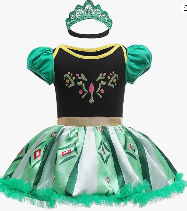 Princess Costumes Bodysuit Outfit for Baby Infant Romper Jumpsuit with Headband