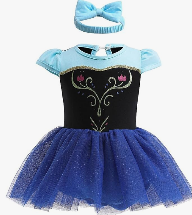 Princess Costumes Bodysuit Outfit for Baby Infant Romper Jumpsuit with Headband