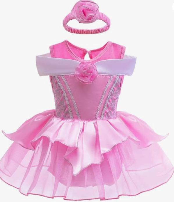 Princess Costumes Bodysuit Outfit for Baby Infant Romper Jumpsuit with Headband