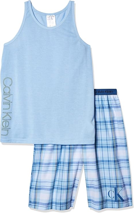 Calvin Klein Boys' Two Piece Sleepwear Top and Bottom Pajama Set