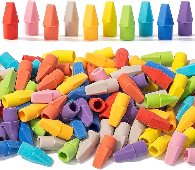 Mr. Pen Erasers for Pencils, 120 Pack, Pencil Top Erasers, Eraser Caps, Cap Tops, Topper Erasers. Ereaser