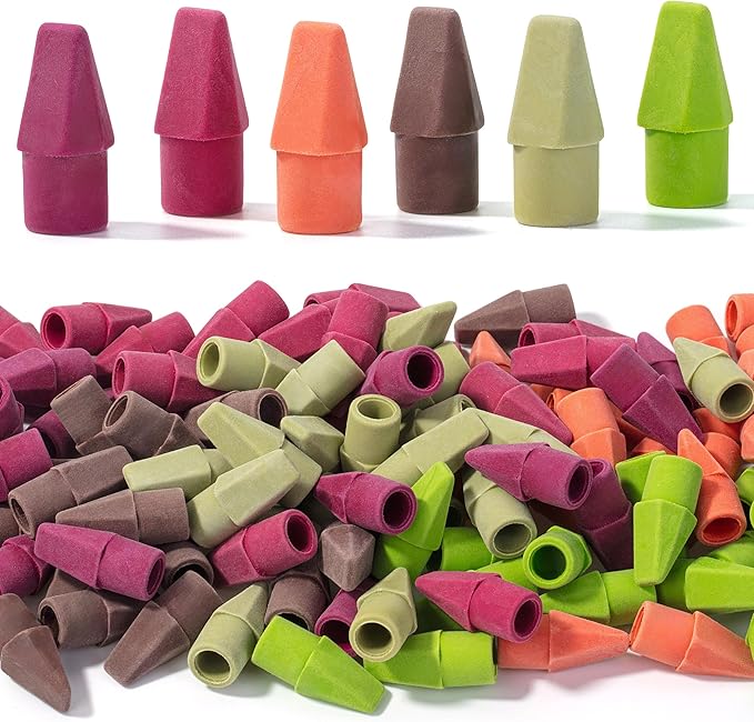 Mr. Pen Erasers for Pencils, 120 Pack, Pencil Top Erasers, Eraser Caps, Cap Tops, Topper Erasers. Ereaser