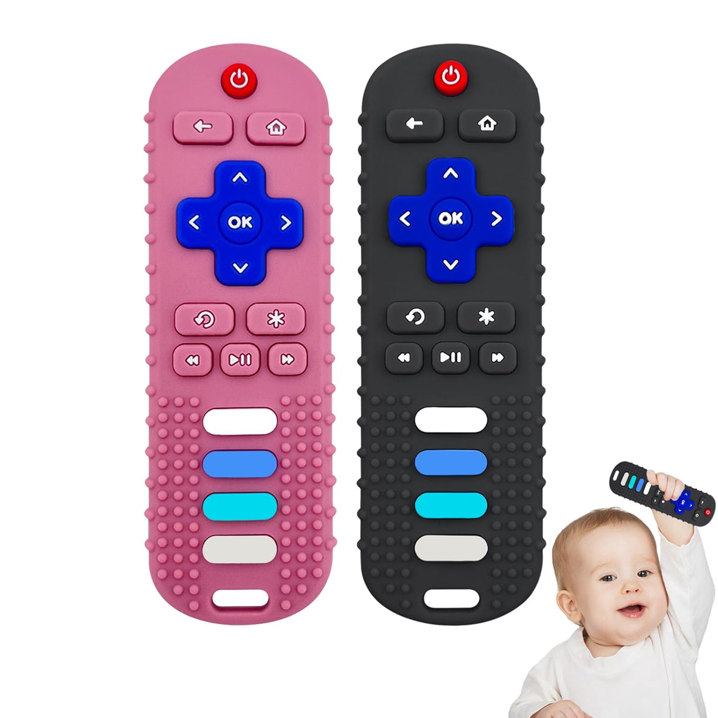 Best Silicone Teething Mitts: Remote-Controlled, Bath-Safe for Babies 3-12 Mos. Essential Toy Kit