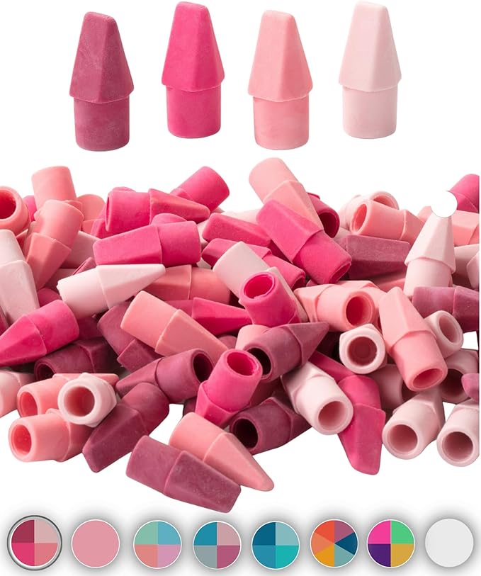 Mr. Pen Erasers for Pencils, 120 Pack, Pencil Top Erasers, Eraser Caps, Cap Tops, Topper Erasers. Ereaser