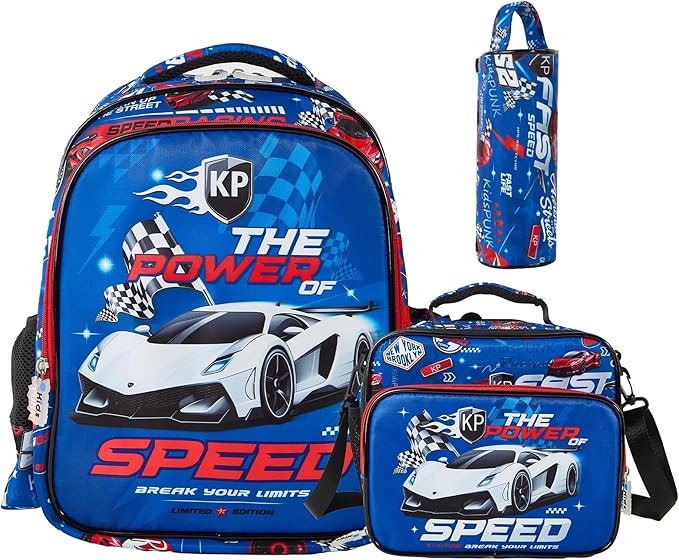 16-inch Girls' Backpack for Preschool & Early Elementary: Purple Cat Design, Classic Style.