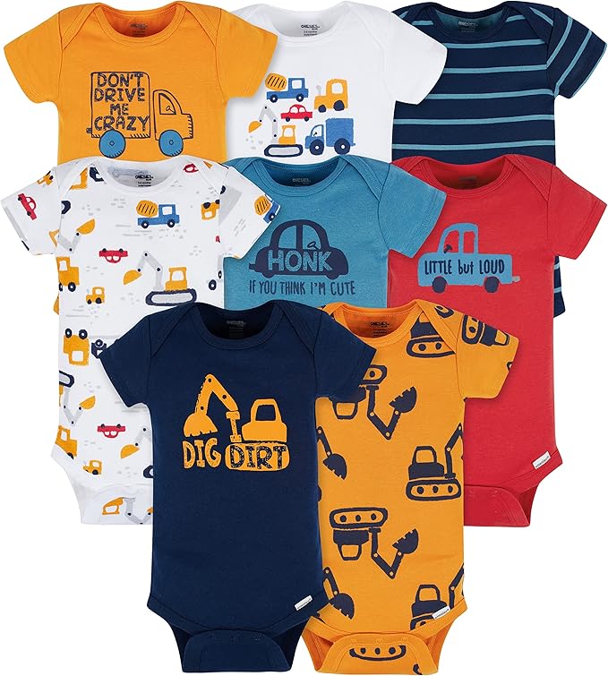 Onesies Brand baby-boys 8-pack Short Sleeve Mix & Match Bodysuits